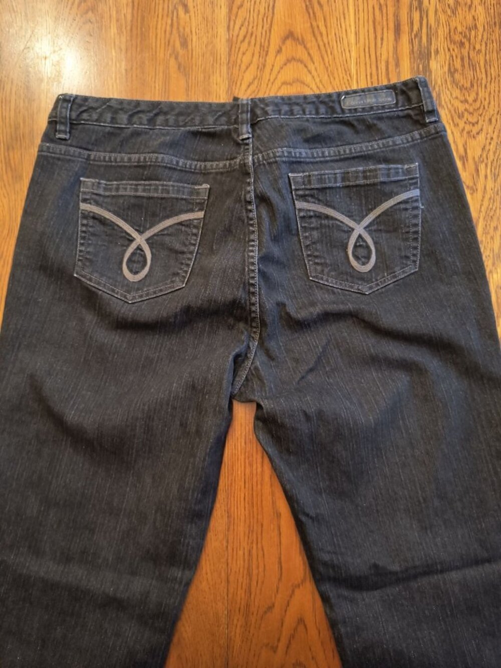 Calvin Klein Ultimate Bootcut Jeans 33/16 Dark Wash Cotton Blend 28" Inseam - Picture 6 of 9